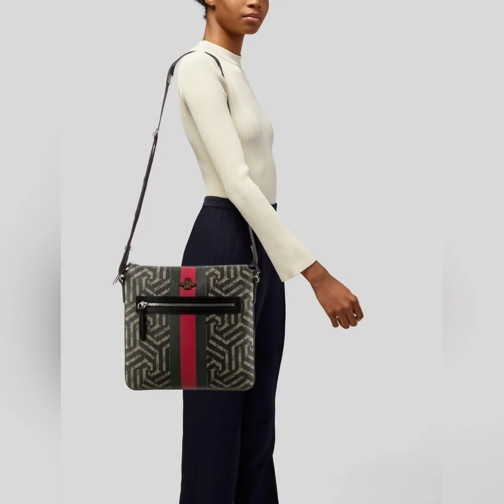 Gucci GG Supreme Caleido Web Messenger Black/Beige